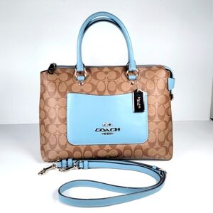 GC - COACH - Mini Bennett Crossbody/Satchel Hand Bag Sig Blue